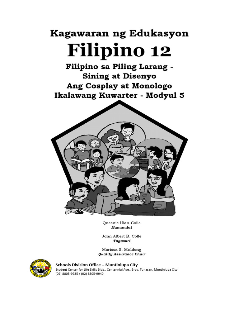 Filipino 12 Sining Modyul 5-Ang Cosplay at Monologo | PDF