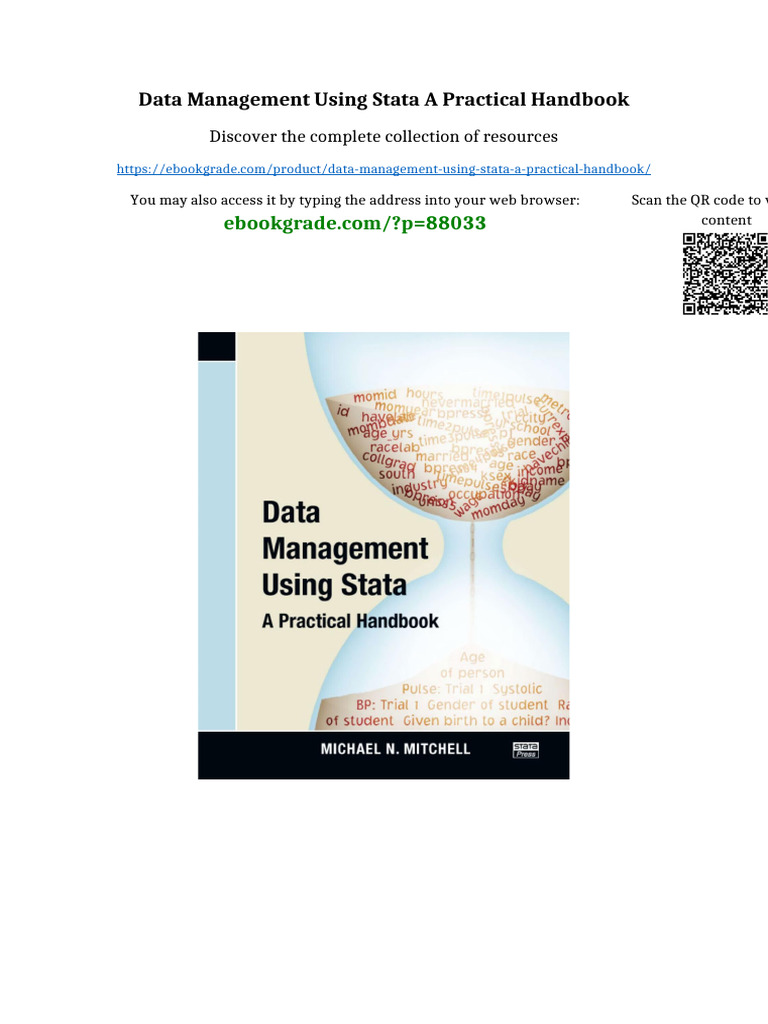 Data Management Using Stata A Practical Handbook sample | PDF