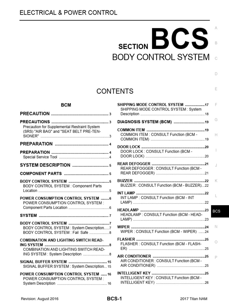 Body Control System: Section | PDF | Airbag | Headlamp
