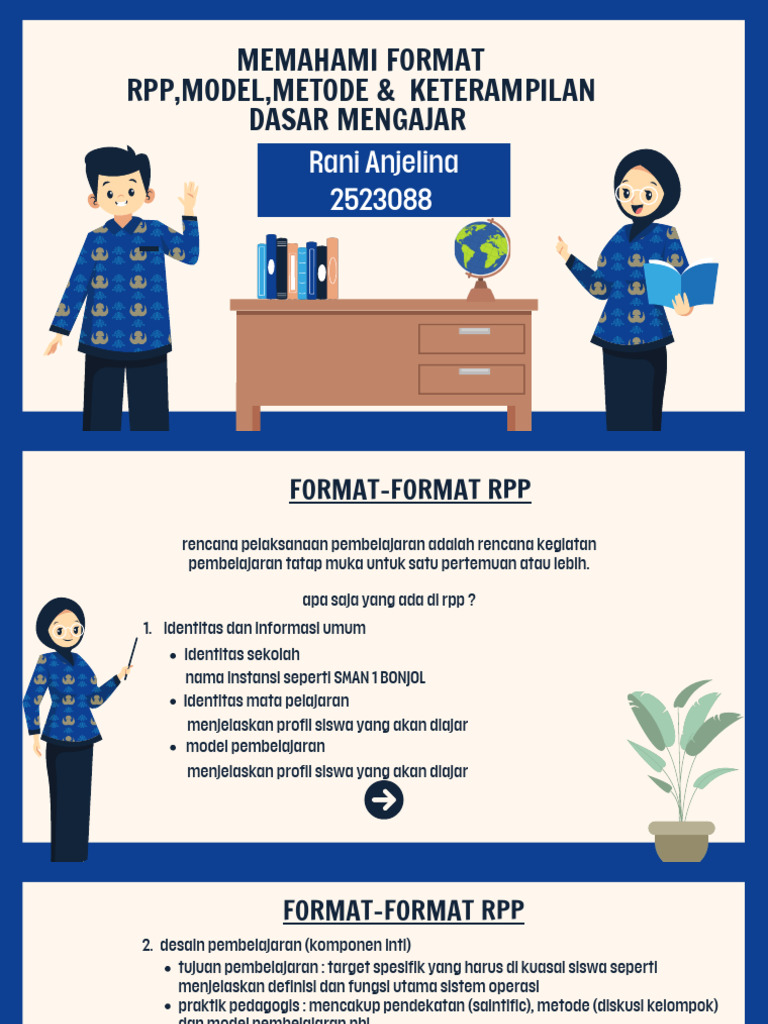Memahami Format RPP, Model, Metode & Keterampilan Dasar Mengajar | PDF