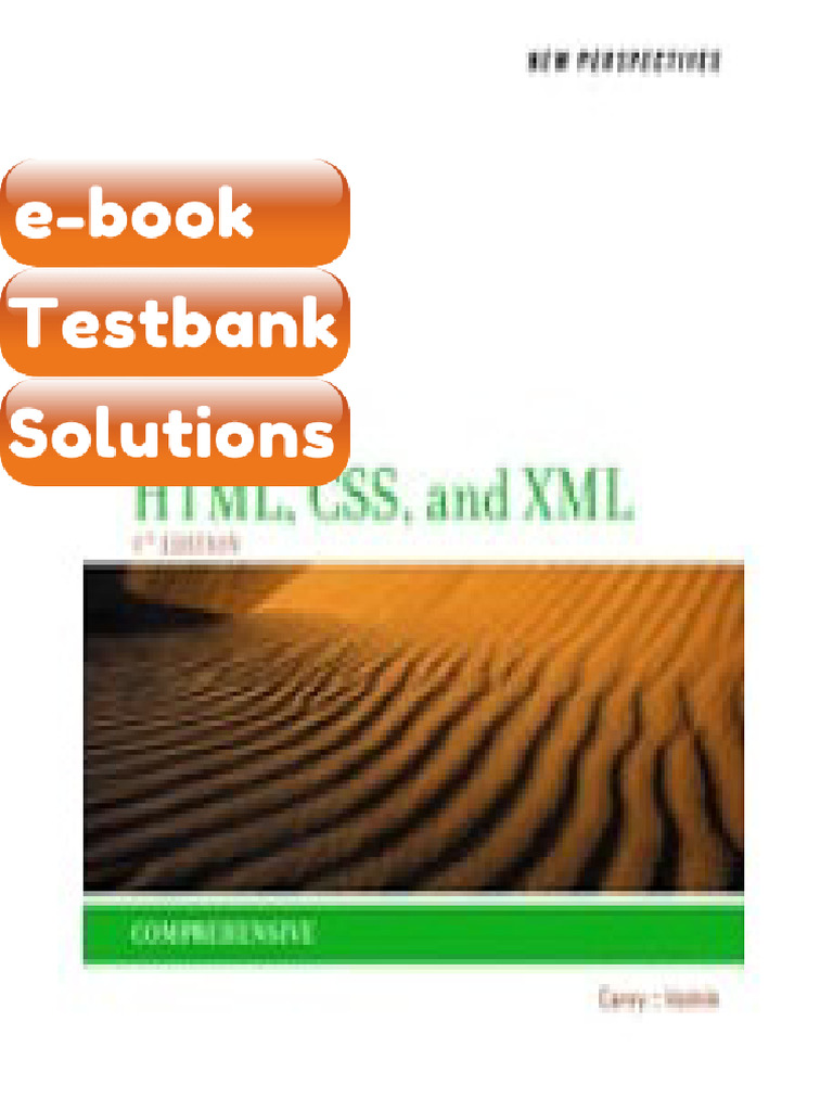 Testbank New Perspectives on HTML CSS and XML Comprehensive 4th Edition ...