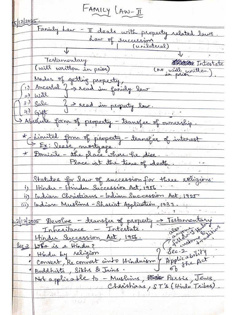 Family Law 2 Notes | PDF