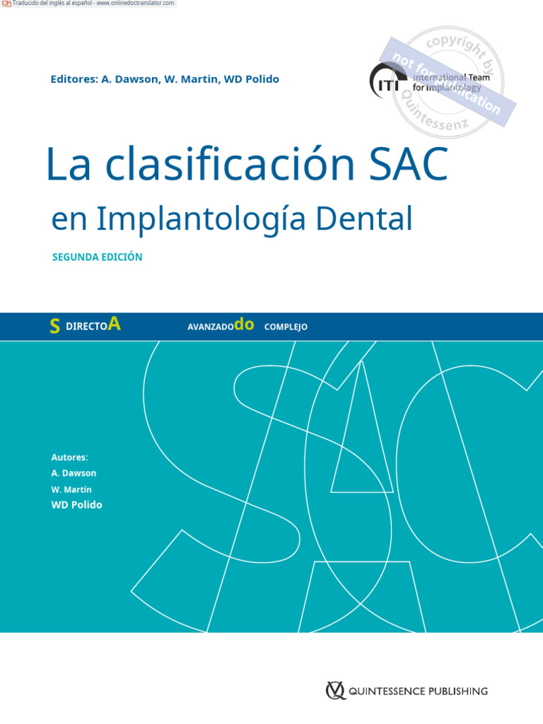 SAC Classification Second Edition - En.es | PDF | Odontología | Terapia