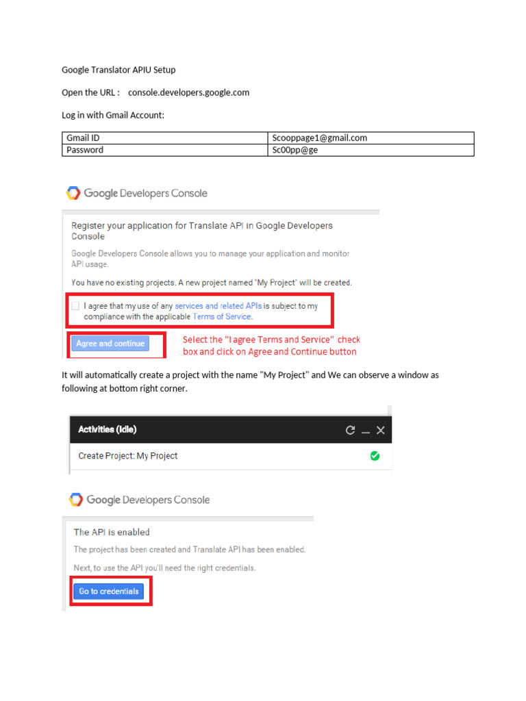 Google Translator API | PDF