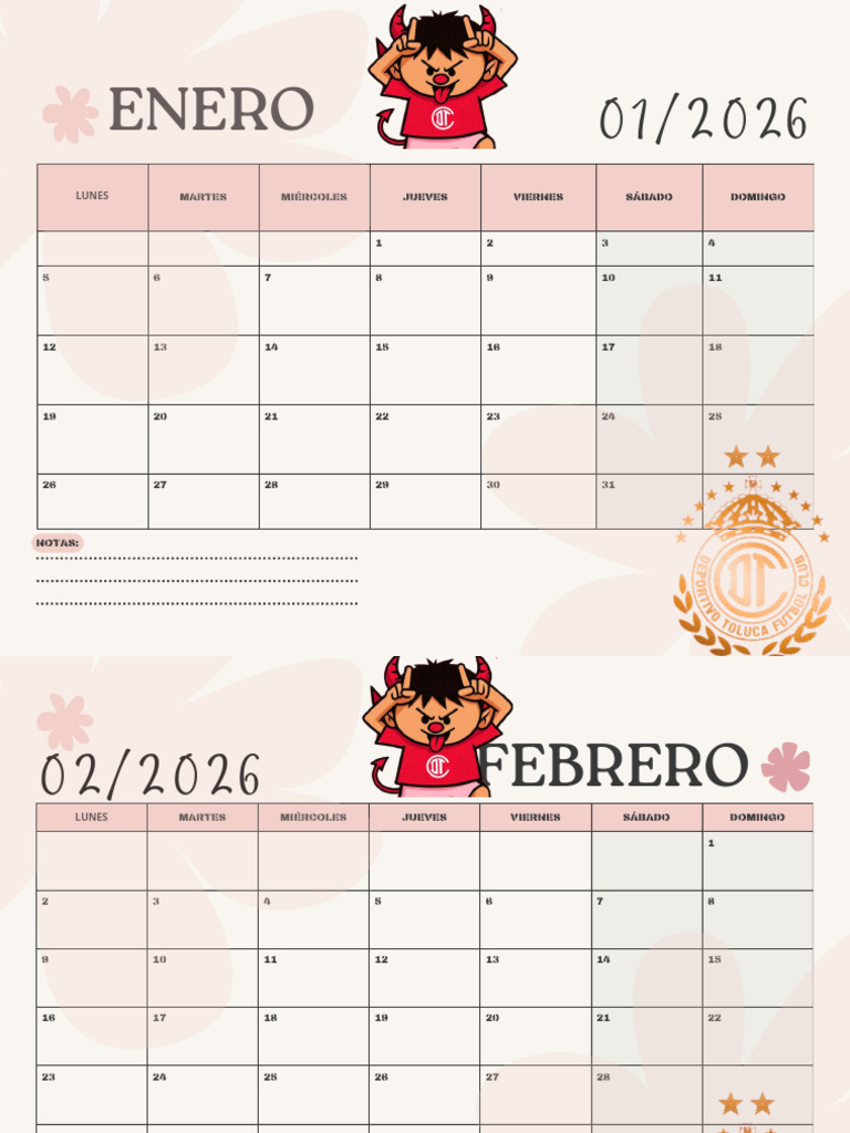 Calendario de Pared 2026 Minimalista Colorido - 20260108 - 223540 ...