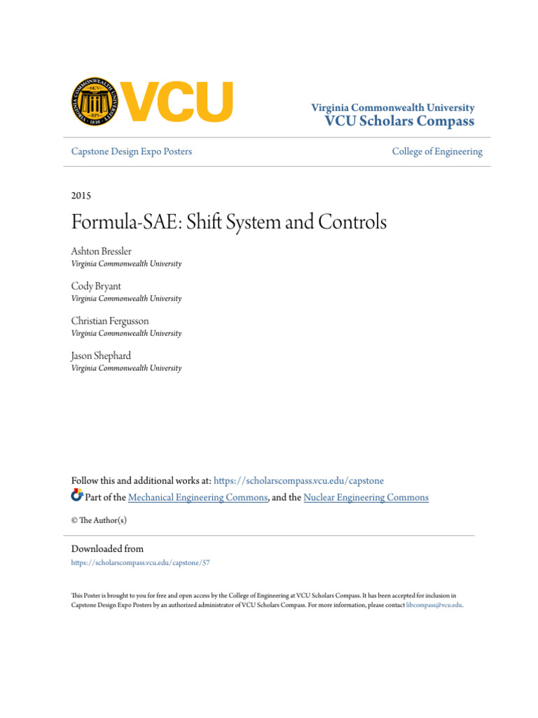 Formula-SAE - Shift System and Controls | PDF | Clutch | Mechanical ...