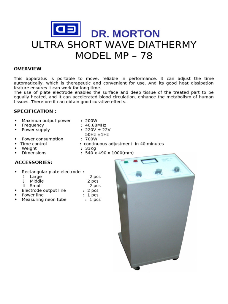 Grup XX.a MP-78 Ultra Short Wave Stand Type | PDF