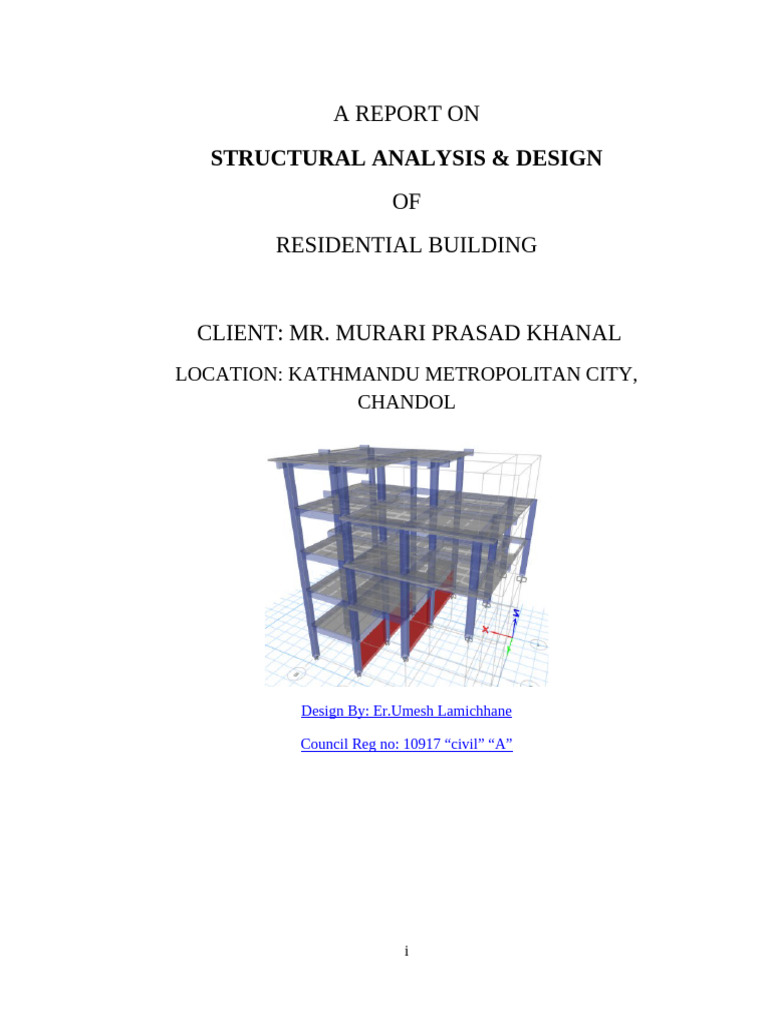 Structural Report | PDF | Earthquake Engineering | Structural Load