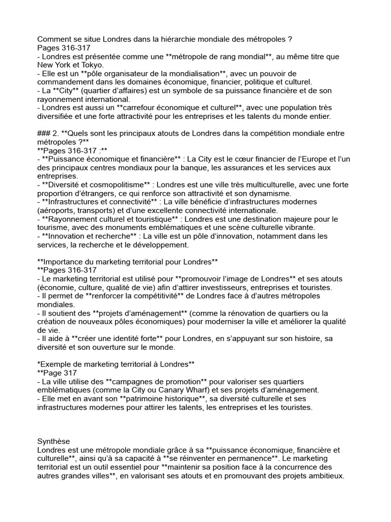 Sans Nom 1 | PDF | Londres | Commercialisation