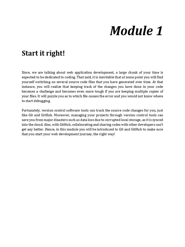 Module 1 - Version Control & GitHub | PDF | Version Control | Computer File