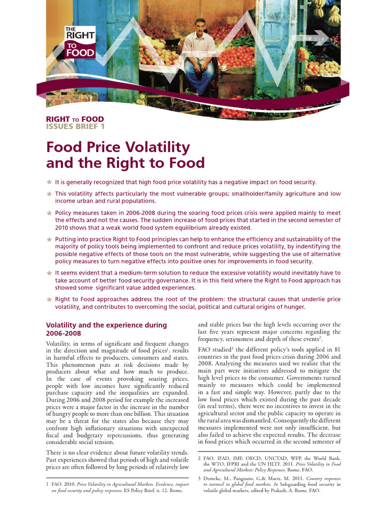 Food Price Volatility | PDF | Food Security | Agriculture