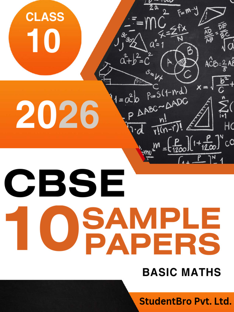 10 Basic Maths Model Paper 2025-26 | PDF | Circle | Quadratic Equation