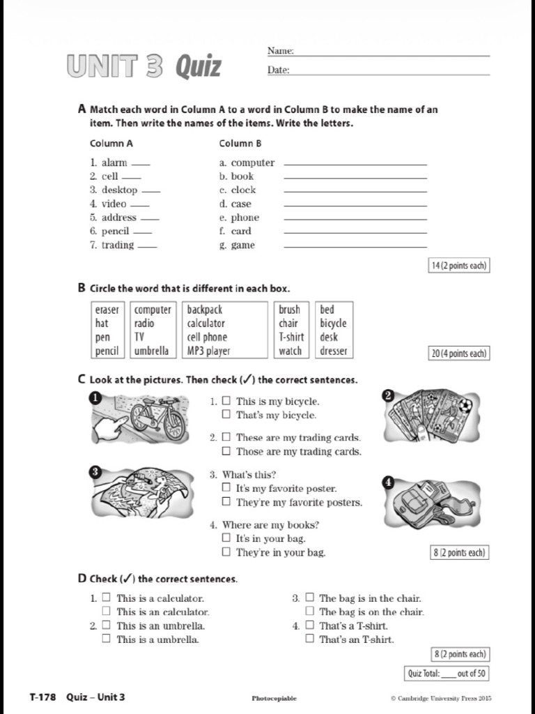 Connect Quiz Unit 3 | PDF