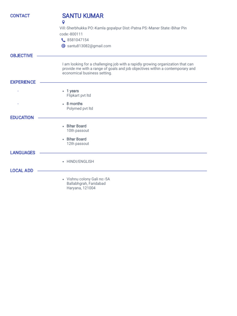 Sonu Resume | PDF