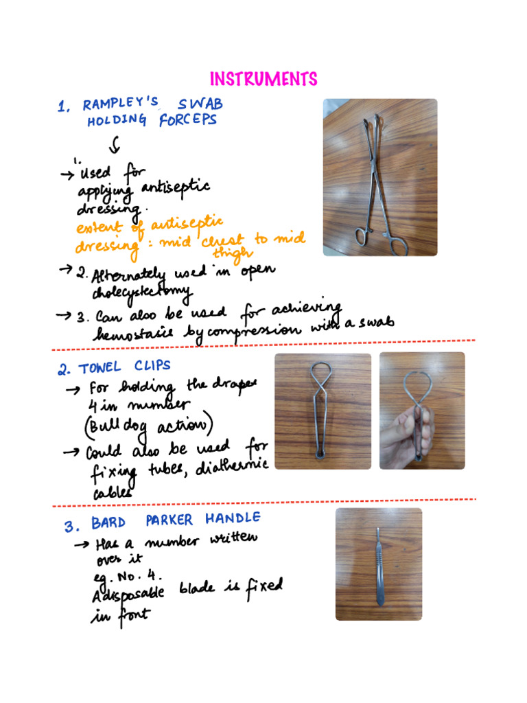 Instruments in Surgery - Dr. Robin | PDF