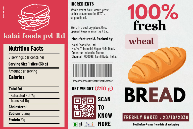 Bread Food Label | PDF