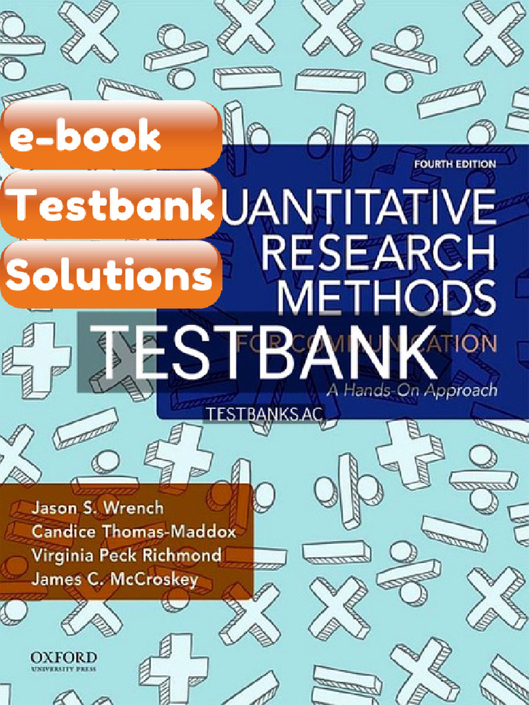Quantitative Research Methods for Communication 4th US Edition by Wrench eBook &amp; Testbank | PDF ...