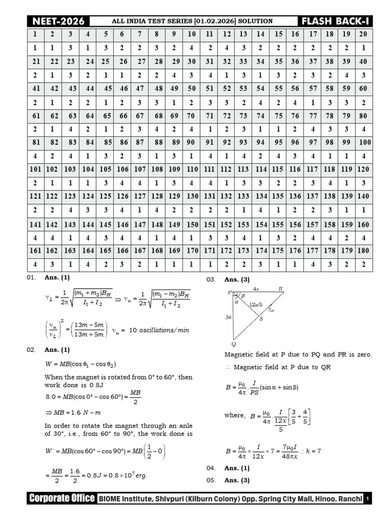 Solution Spot Flash Back - I Marge 01.02.2026 Final | PDF | Momentum ...