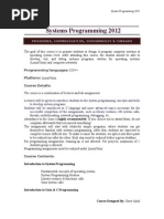 System Programming Course Outline 2012