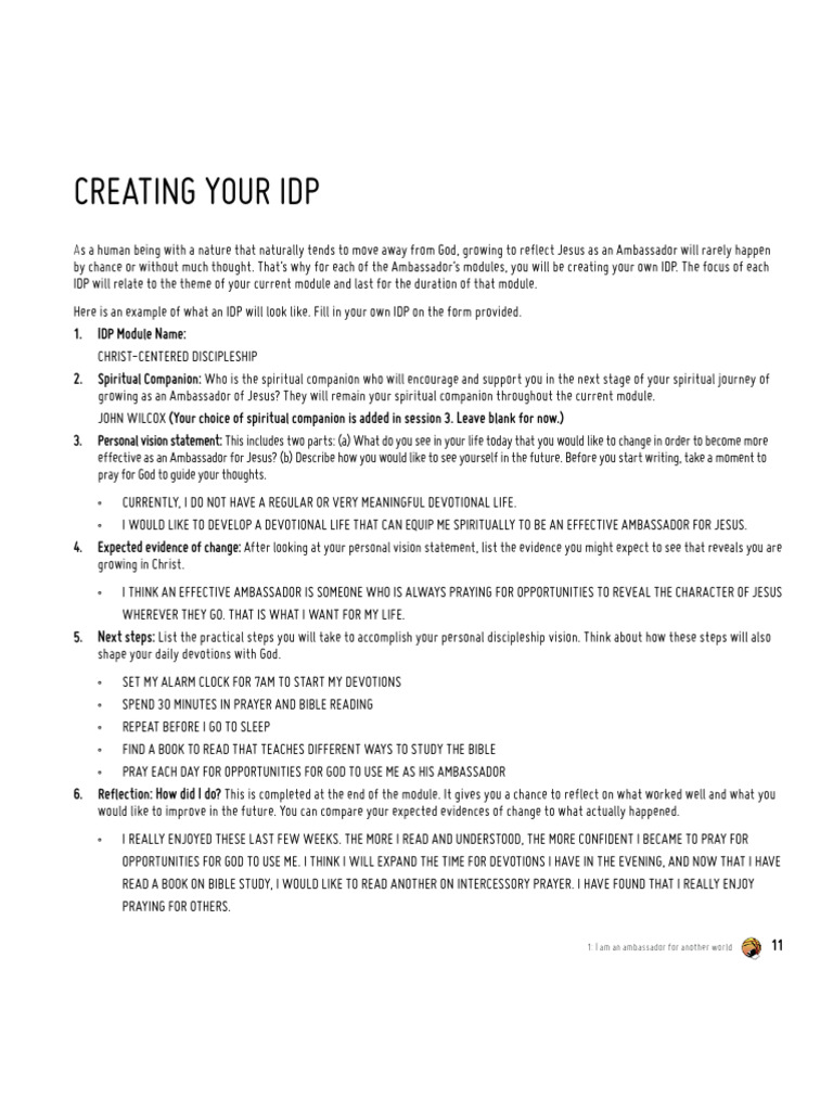 Creating Your Idp | PDF | Jesus | Prayer