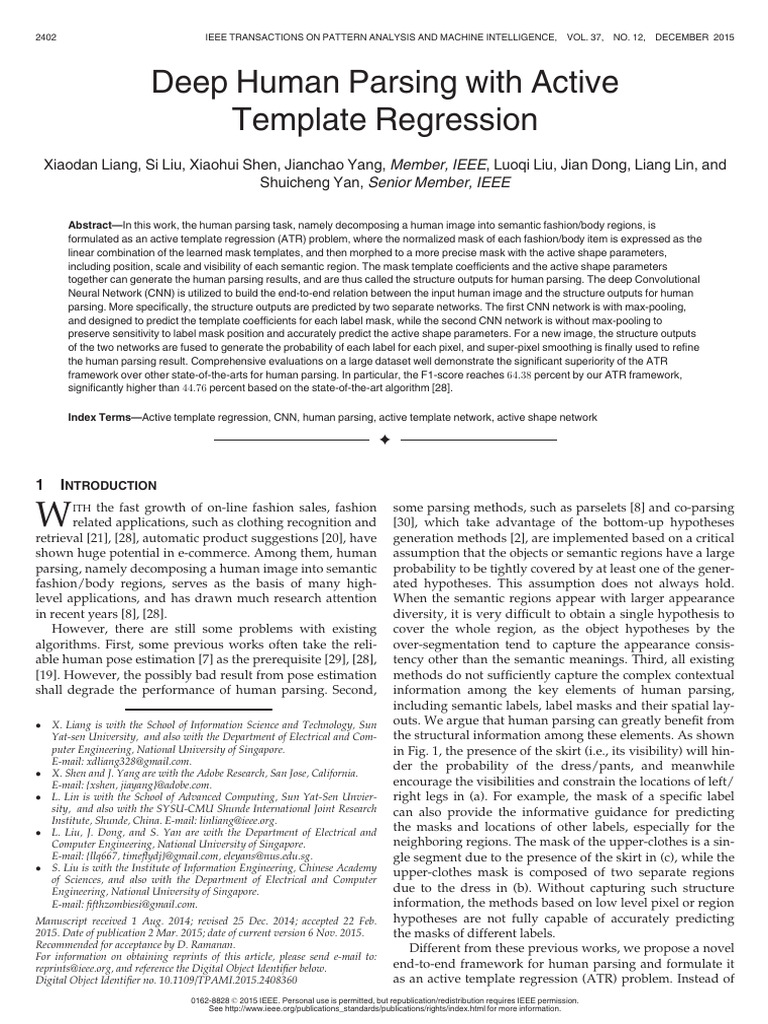 4-Deep Human Parsing With Active | PDF | Image Segmentation | Deep Learning