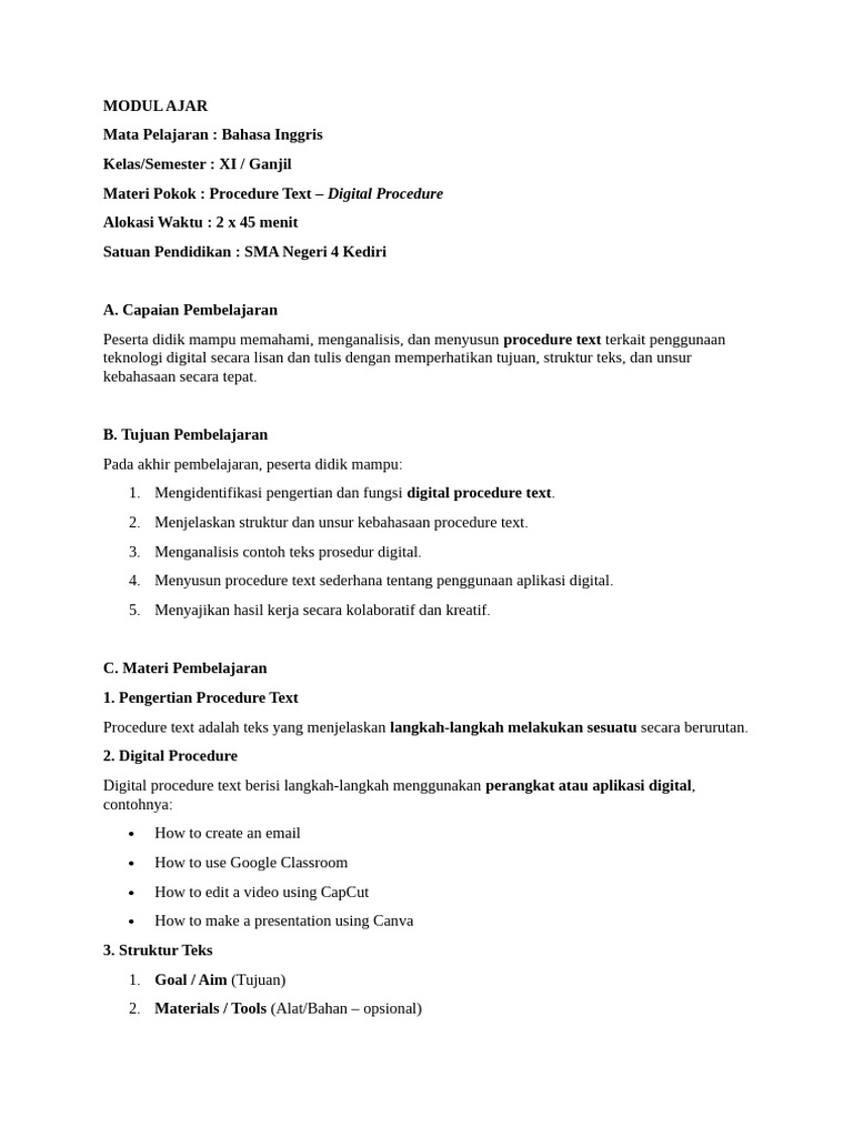 Modul Ajar | PDF