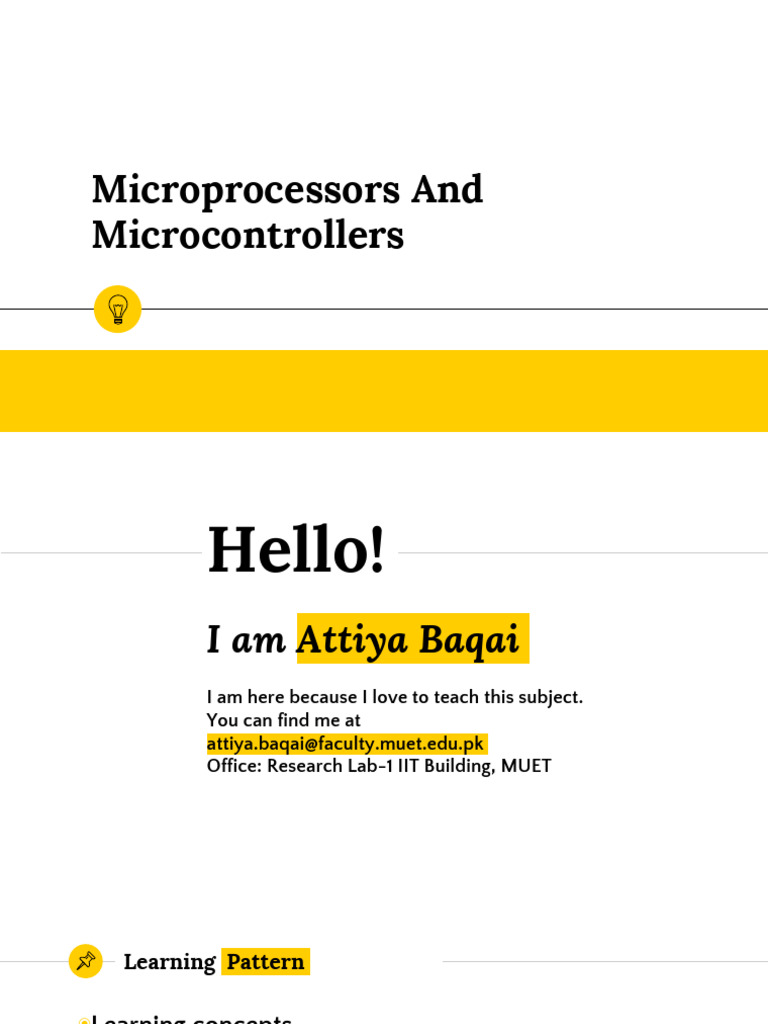 lectures on introduction microprocessor and microcontroller | PDF ...