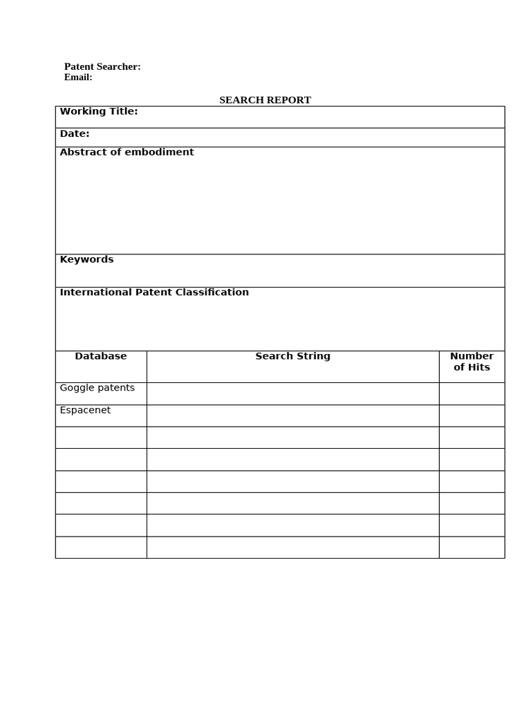 Search Report Format | PDF