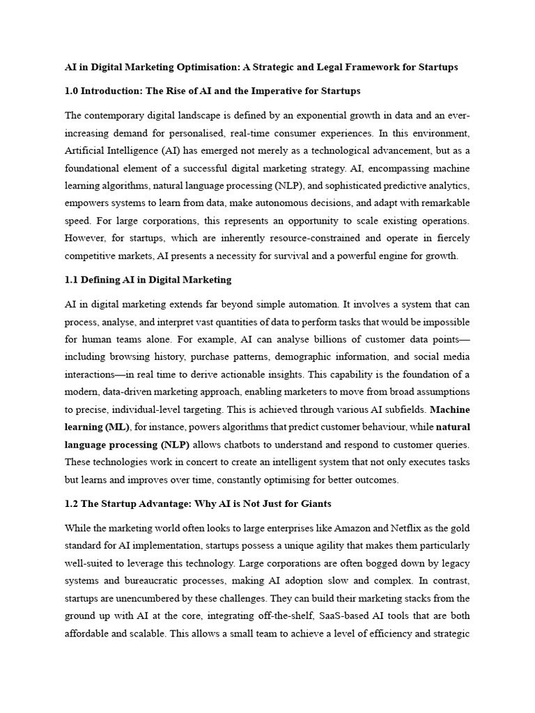 AI in Digital Marketing Optimisation | PDF | Artificial Intelligence ...