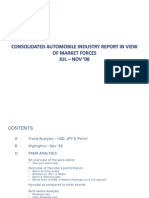 Consolidated Automobile Industry Report in View of Market Forces - Jul-Nov '08
