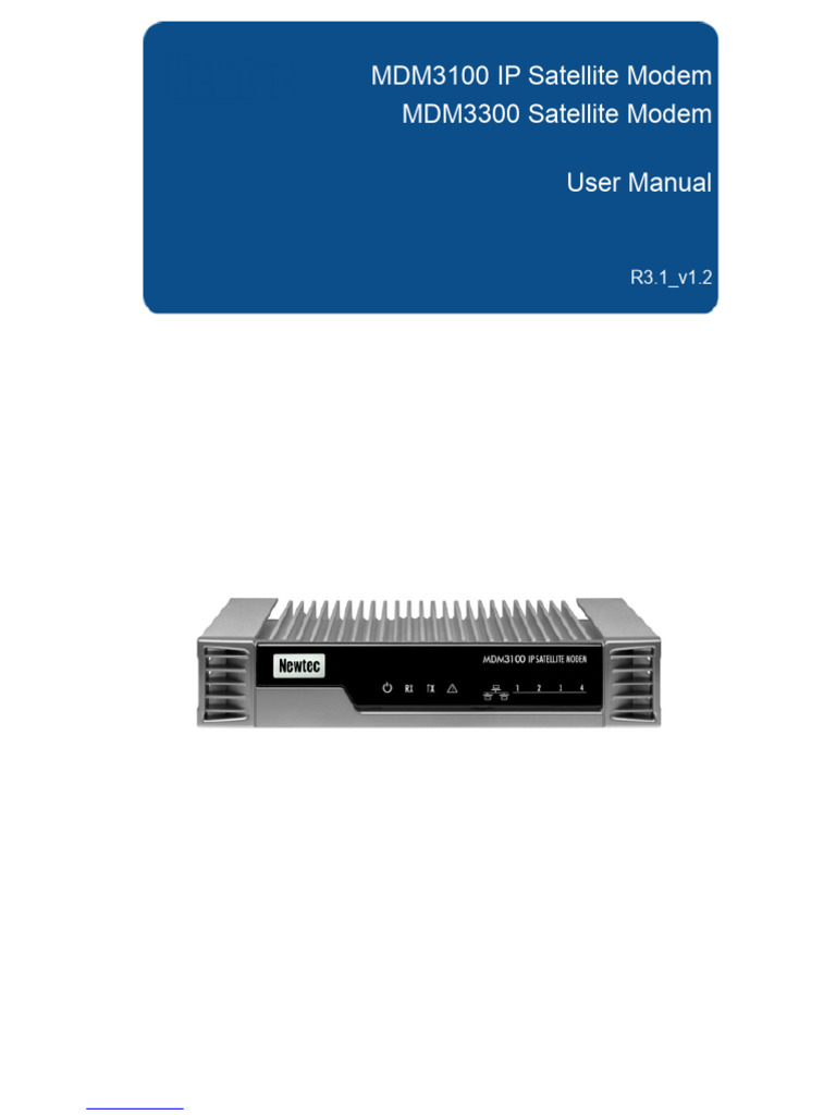Newtec MDM3100 | PDF | Computer Network | World Wide Web