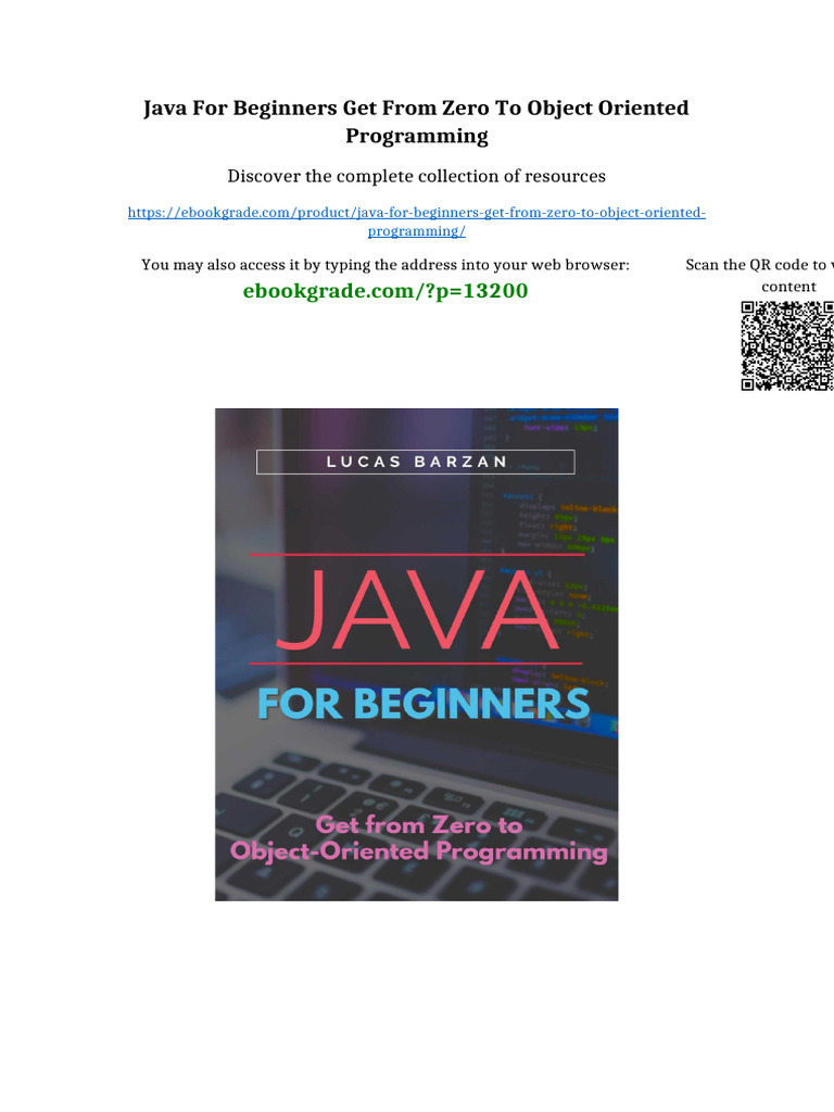 Java For Beginners Get From Zero to Object Oriented Programming full ...