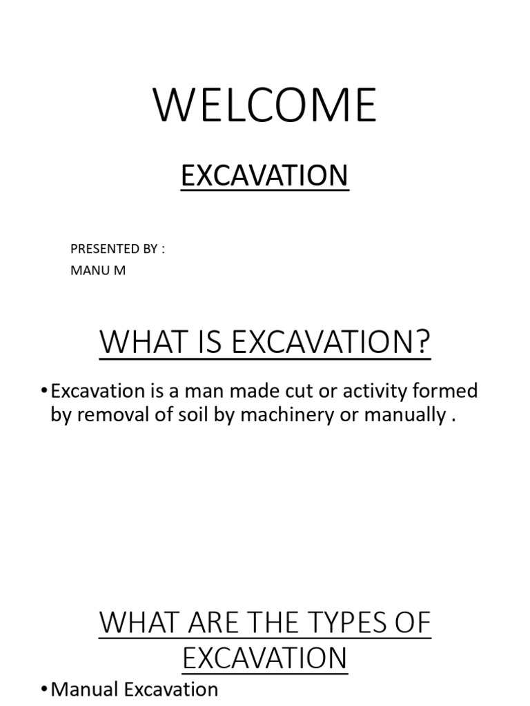 Excavation | PDF