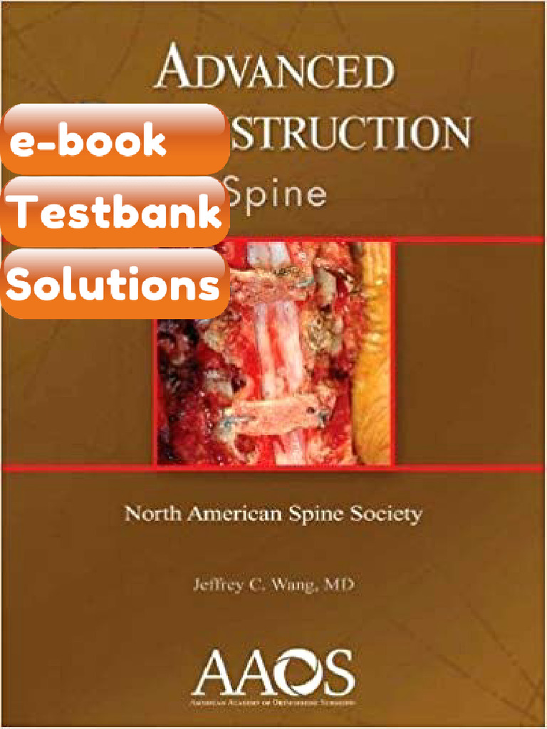 eBook & Testbank Advanced Reconstruction Spine by Jeffrey C Wang | PDF ...