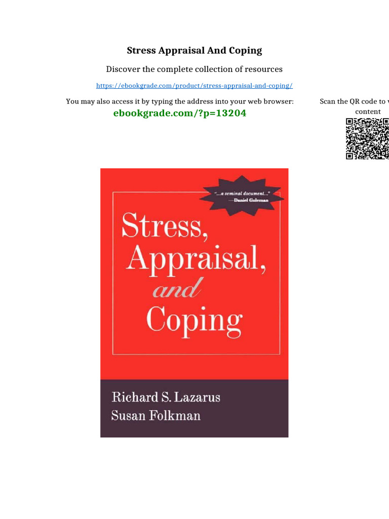 Stress Appraisal and Coping available full chapters | PDF | Preventive ...