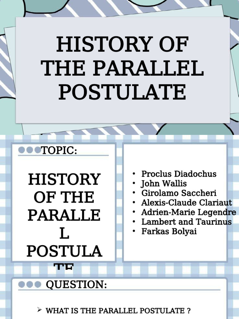 History-of-Parallel-Postulate | PDF | Euclidean Geometry | Euclid