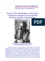 Respect To Kurdish Academician DR Abdul Rahman Ghassemlou