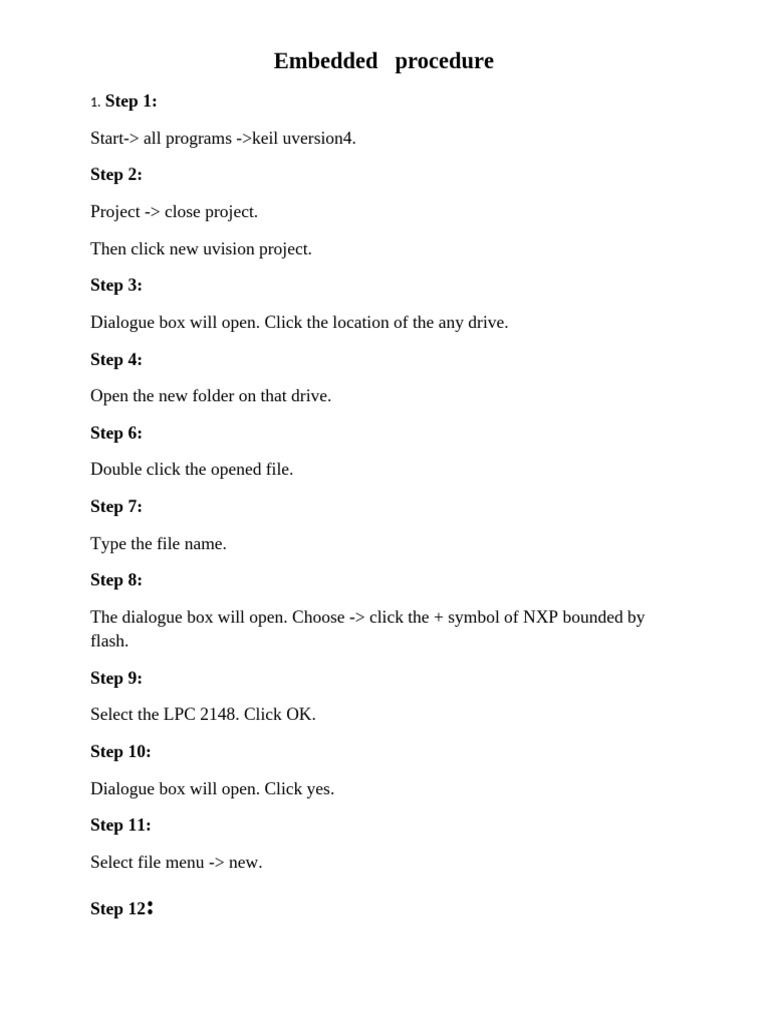 EMBEDDED Software Steps.25 | PDF