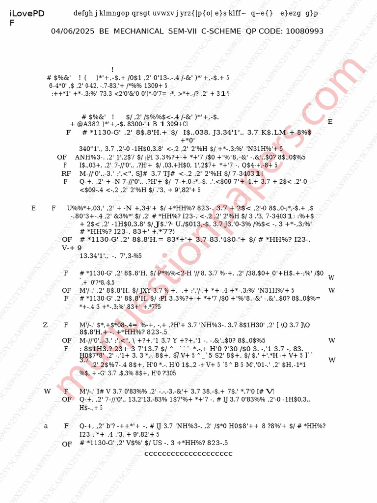 Be Mechanical Engineering Semester 7 2025 May Logistics and Supply ...