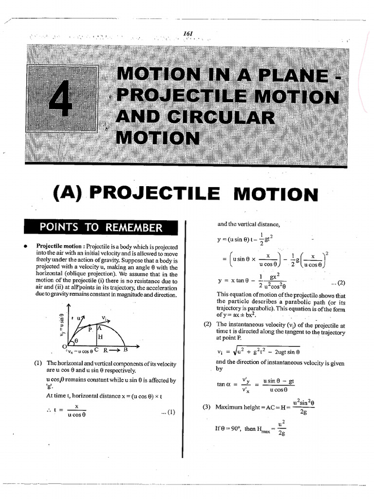 MARVEL MOTION IN PLANE-PROJECTILE MOTION & CIRCULAR MOTION.pdf | PDF