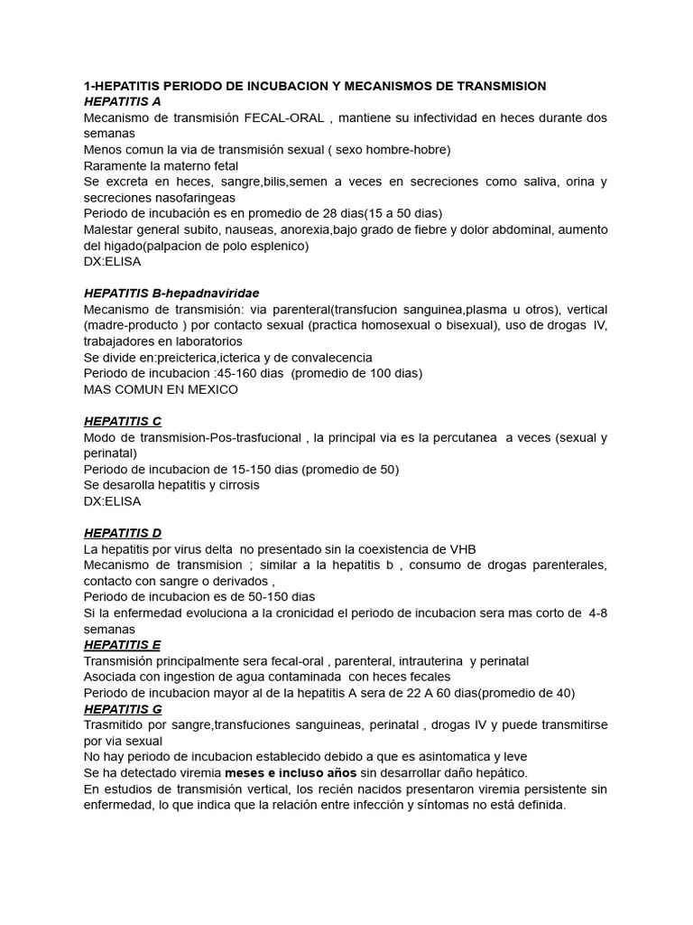 INFECTO | PDF | Hepatitis | Microbiología