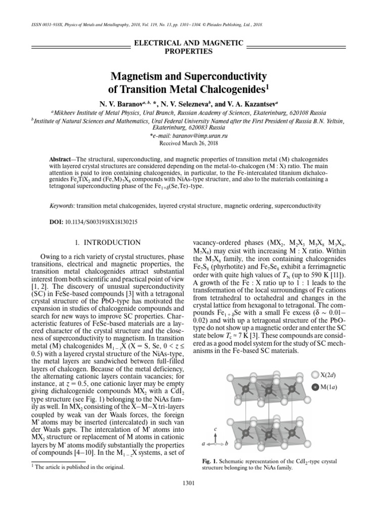 Magnetic & Superconductivity of TMDC | PDF | Superconductivity ...