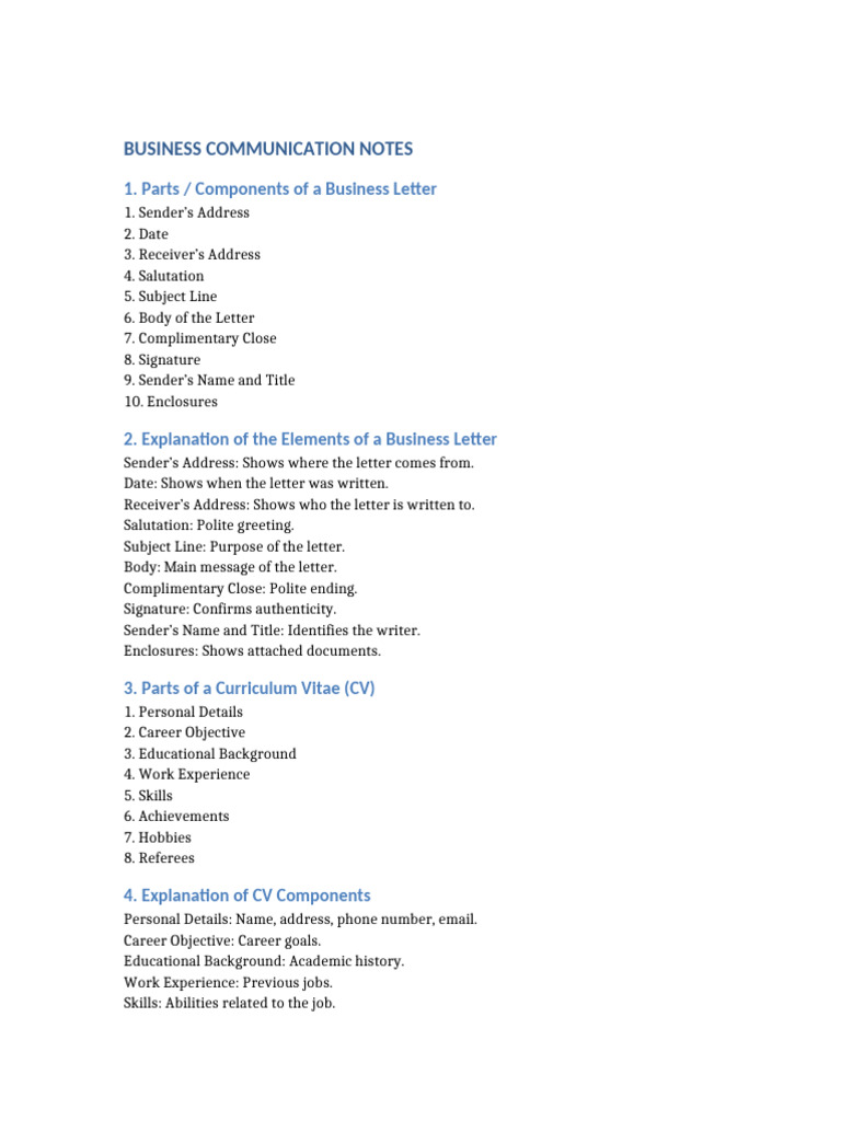 Business Communication Notes | PDF
