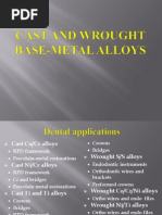 Cast and Wrought Base-Metal Alloys