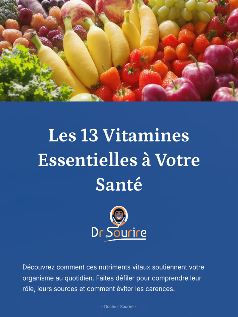 Les 13 Vitamines Essentielles À Votre Santé | PDF | Vitamine | Vitamine B12