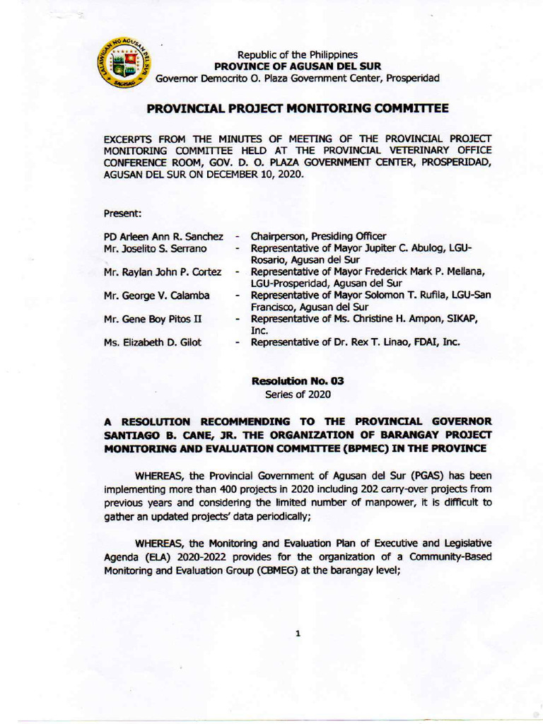 Bpmec - PPMC Res. No. 3, Series 2020 | PDF