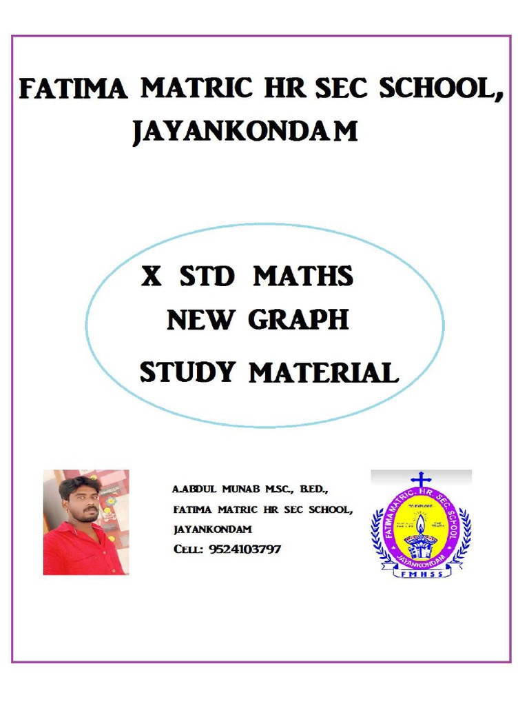 58 10th Maths Graphy Study Material English Medium | PDF