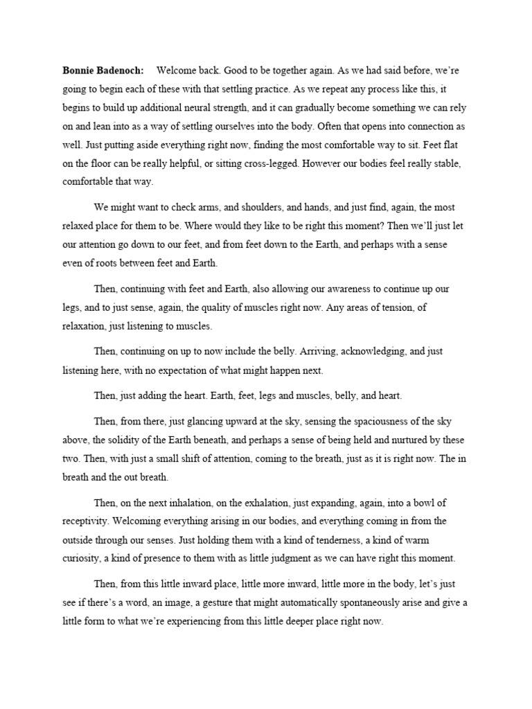 TraumaandtheEmbodiedBrain Session02 Transcript | PDF | Psychological ...