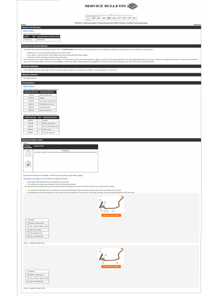 m1640 Cooling System Enhancement for 2024 Center Cooled Touring Models ...