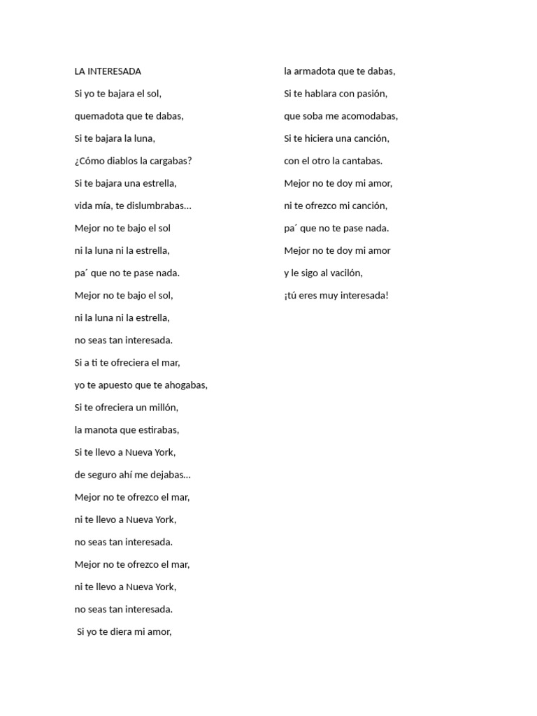 La Interesada | PDF